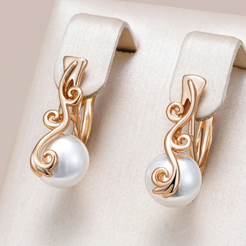 Refined Rose Gold Pearl Drop Earrings - Trendy Jewelry for Every Occasion