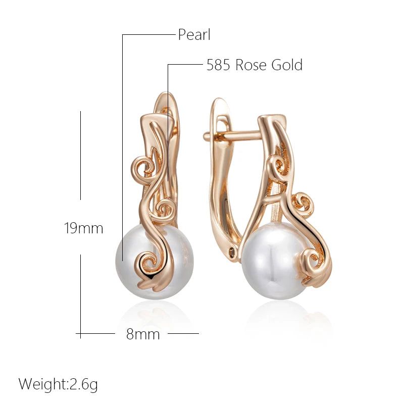 Refined Rose Gold Pearl Drop Earrings - Trendy Jewelry for Every Occasion