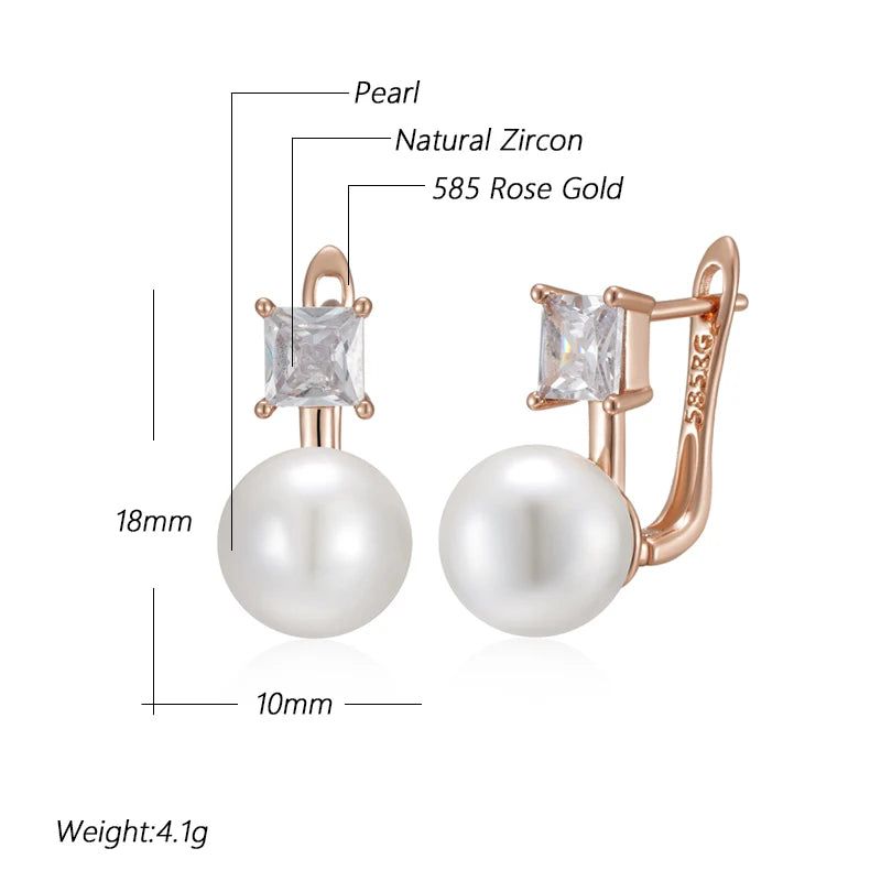 Refined Rose Gold Pearl Drop Earrings for Bridal and Special Occasions 2024