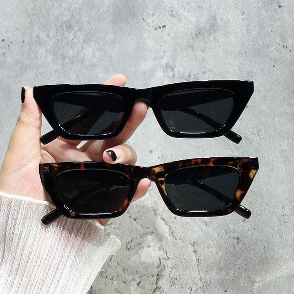 Retro Cat Eye Light Frame Fashion Sunglasses