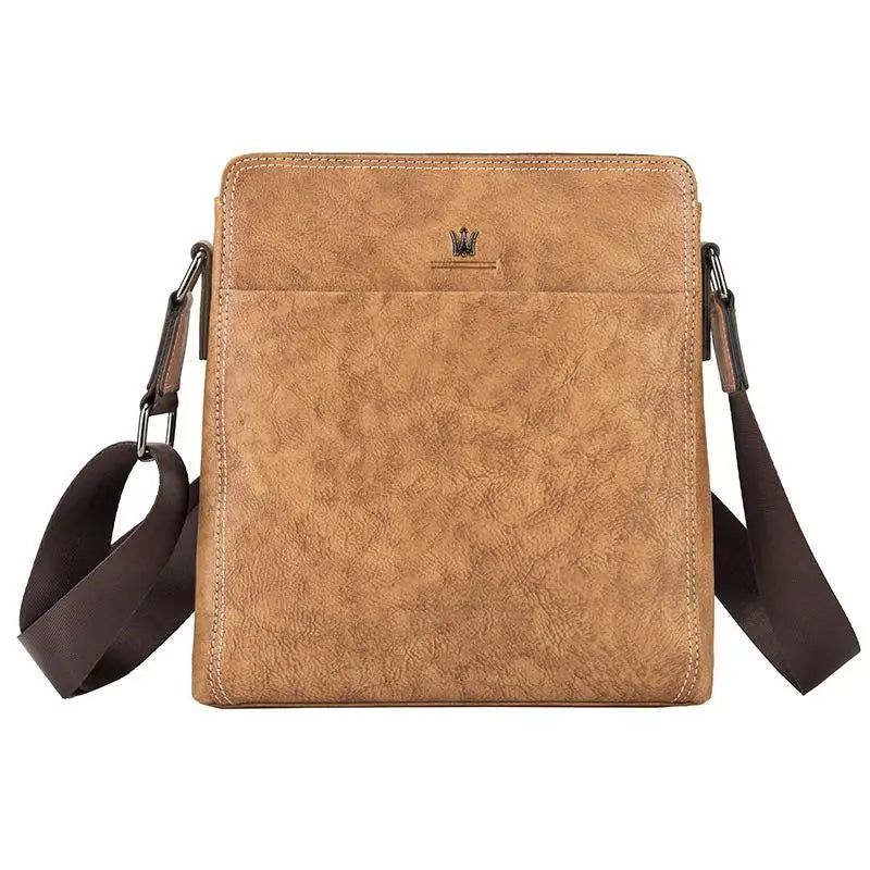 Retro Genuine Leather Men's Messenger Bag - Versatile Shoulder & Crossbody Design with Large Capacity