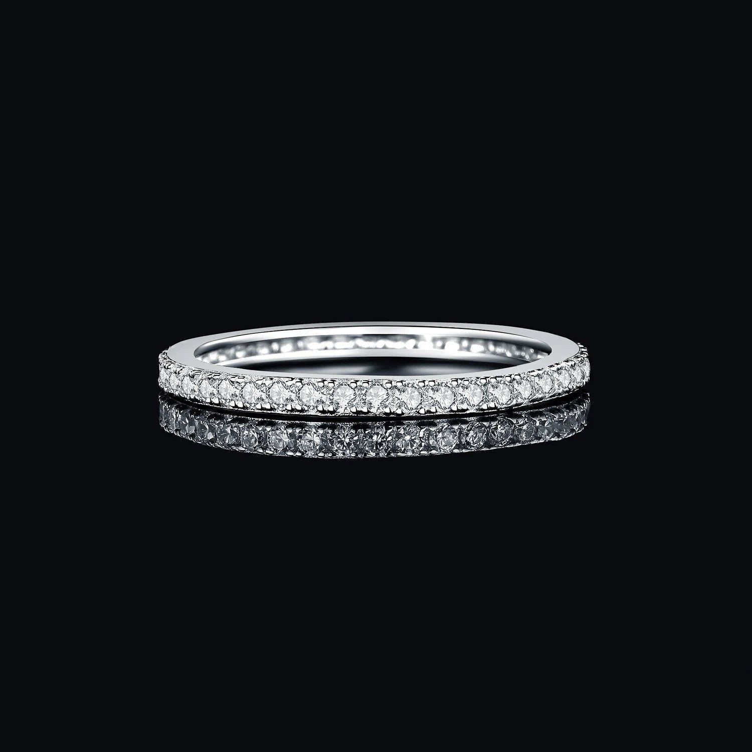 Eternal Elegance 5A CZ 925 Sterling Silver Band Ring