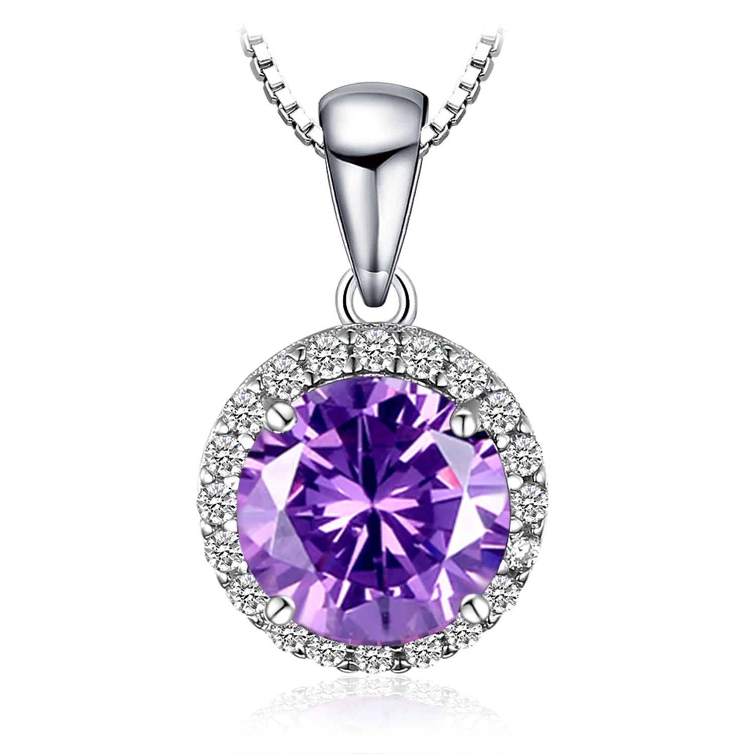 Sophisticated 2.97ct Round Created Alexandrite Sapphire Pendant in 925 Sterling Silver - Choker Style, Pendant Only