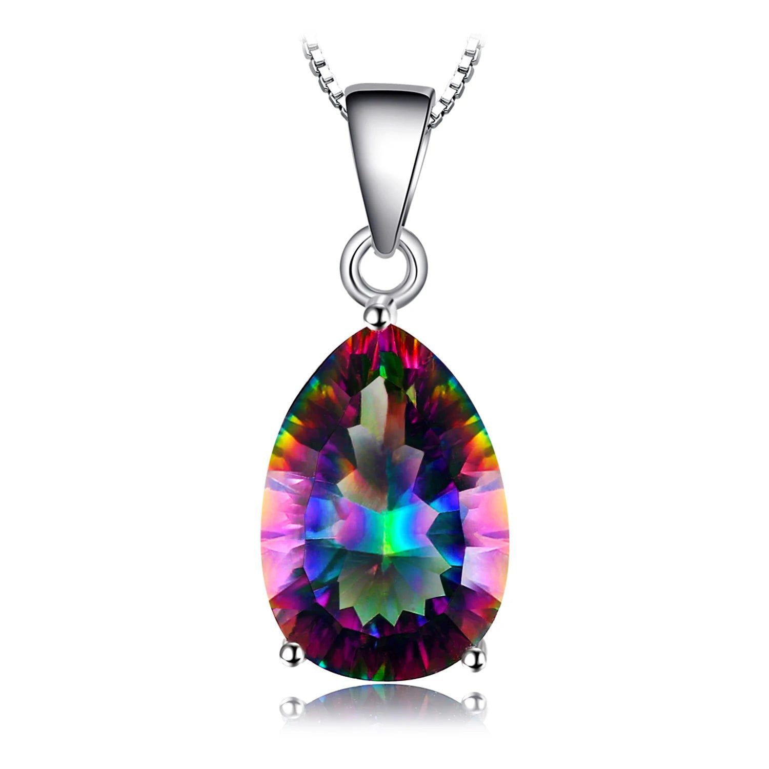 Rainbow Mystic Quartz Pendant in 925 Sterling Silver - Pendant Only, No Chain, New Arrival