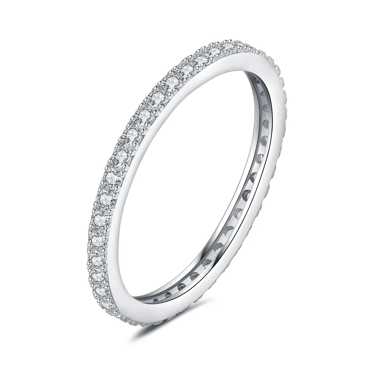 Eternal Elegance 5A CZ 925 Sterling Silver Band Ring