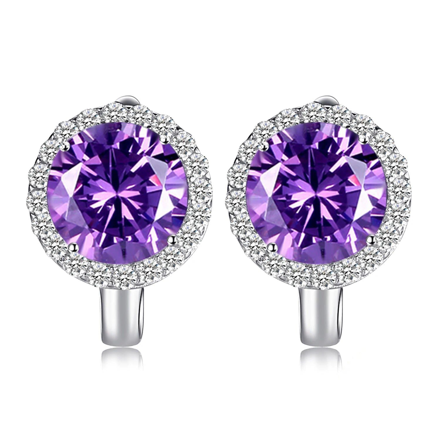 Elegant 5.6ct Created Alexandrite Sapphire Hoop Earrings in 925 Sterling Silver Fine Jewelry