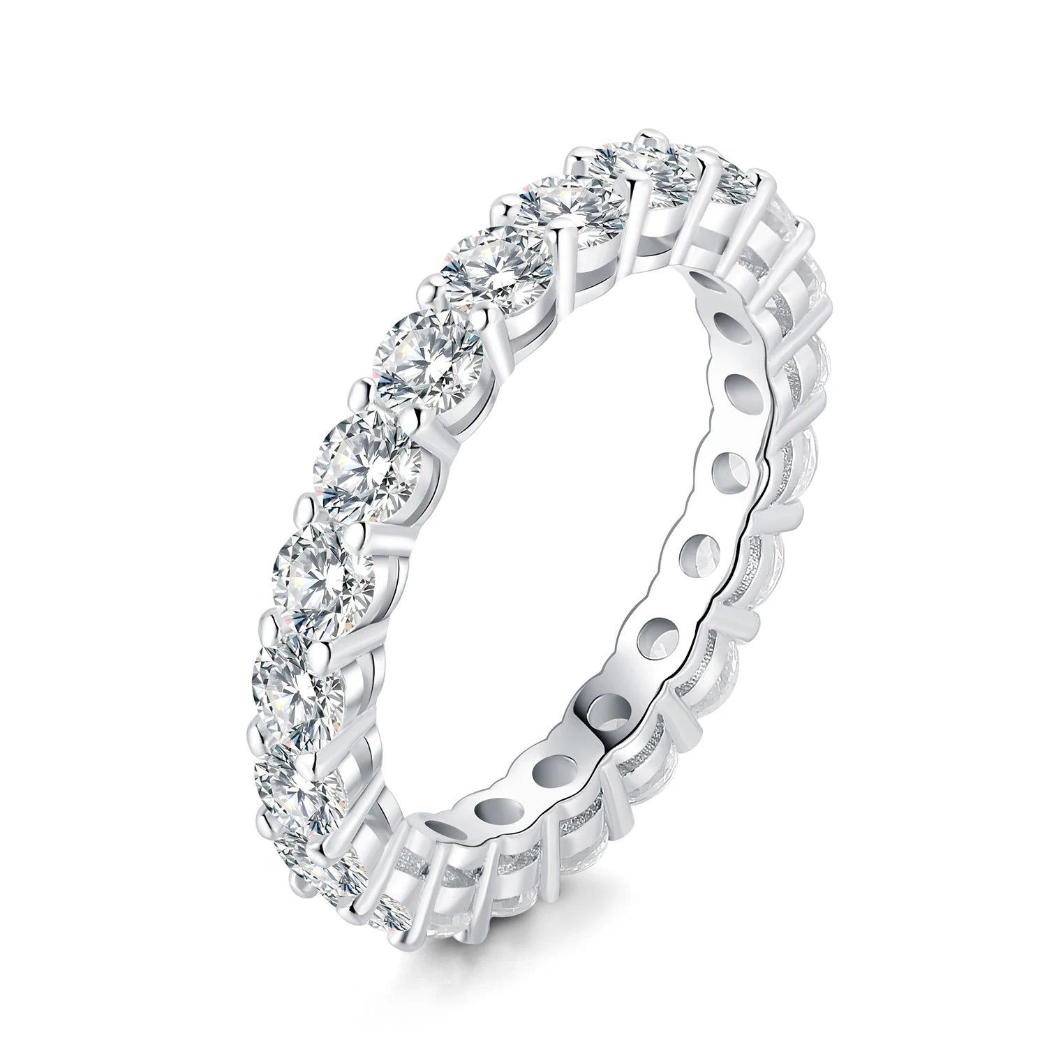 Eternal Elegance 5A CZ Sterling Silver Band Ring