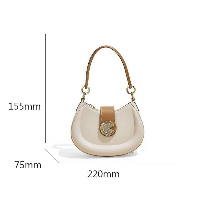 Smart Foxer 2-Strap Elegant Crossbody Shoulder Bag for Women - Large Capacity Apricot Hobo Design