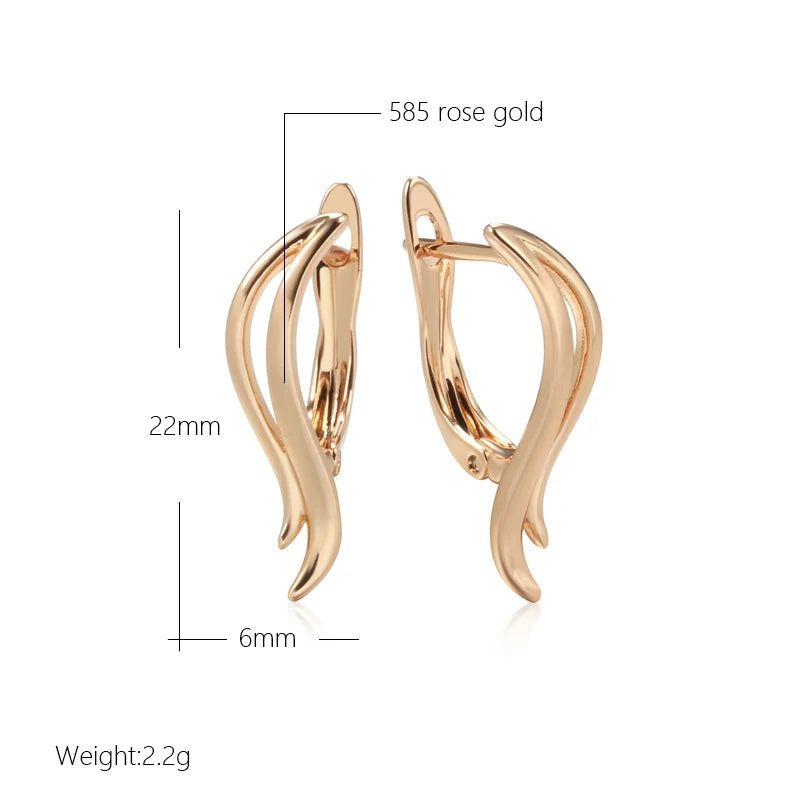 Smart Hollow Leaf Design Rose Gold Drop Earrings - Unique Fashion Jewelry