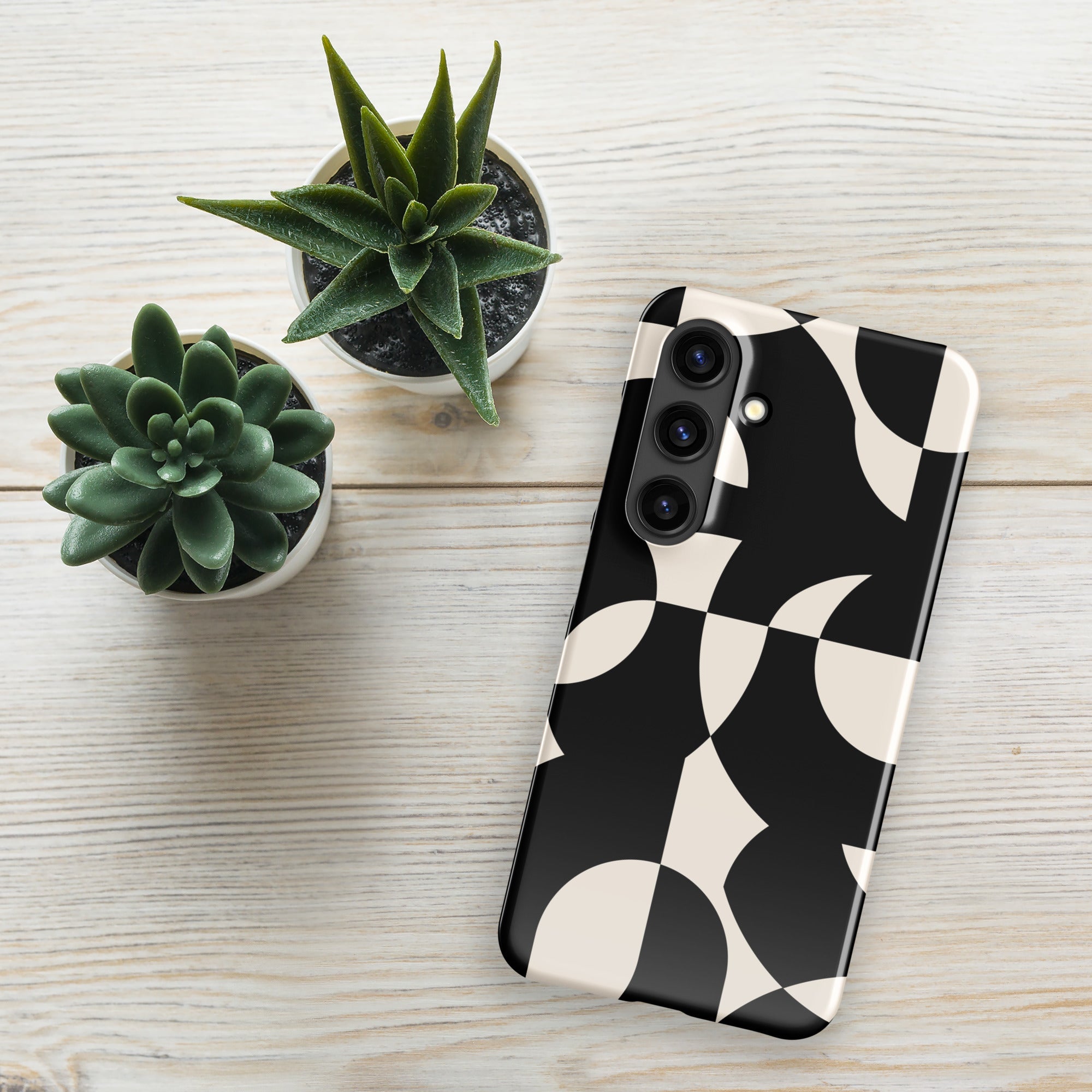 Snap case for Samsung® Galaxy S24 Abstract Geometric Wall Design