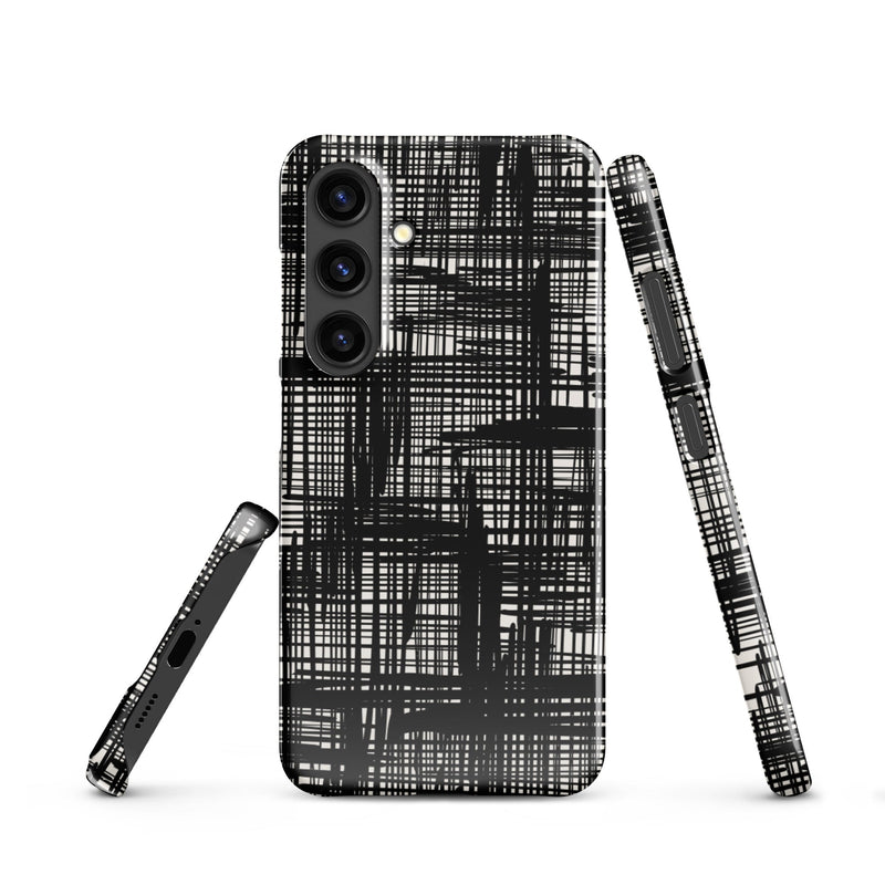 Snap case for Samsung® Galaxy S24 Abstract Hand Drawn Grid Design