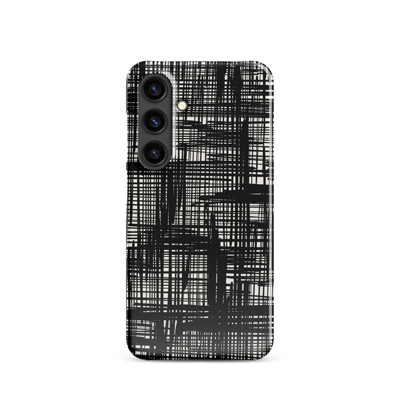 Snap case for Samsung® Galaxy S24 Abstract Hand Drawn Grid Design