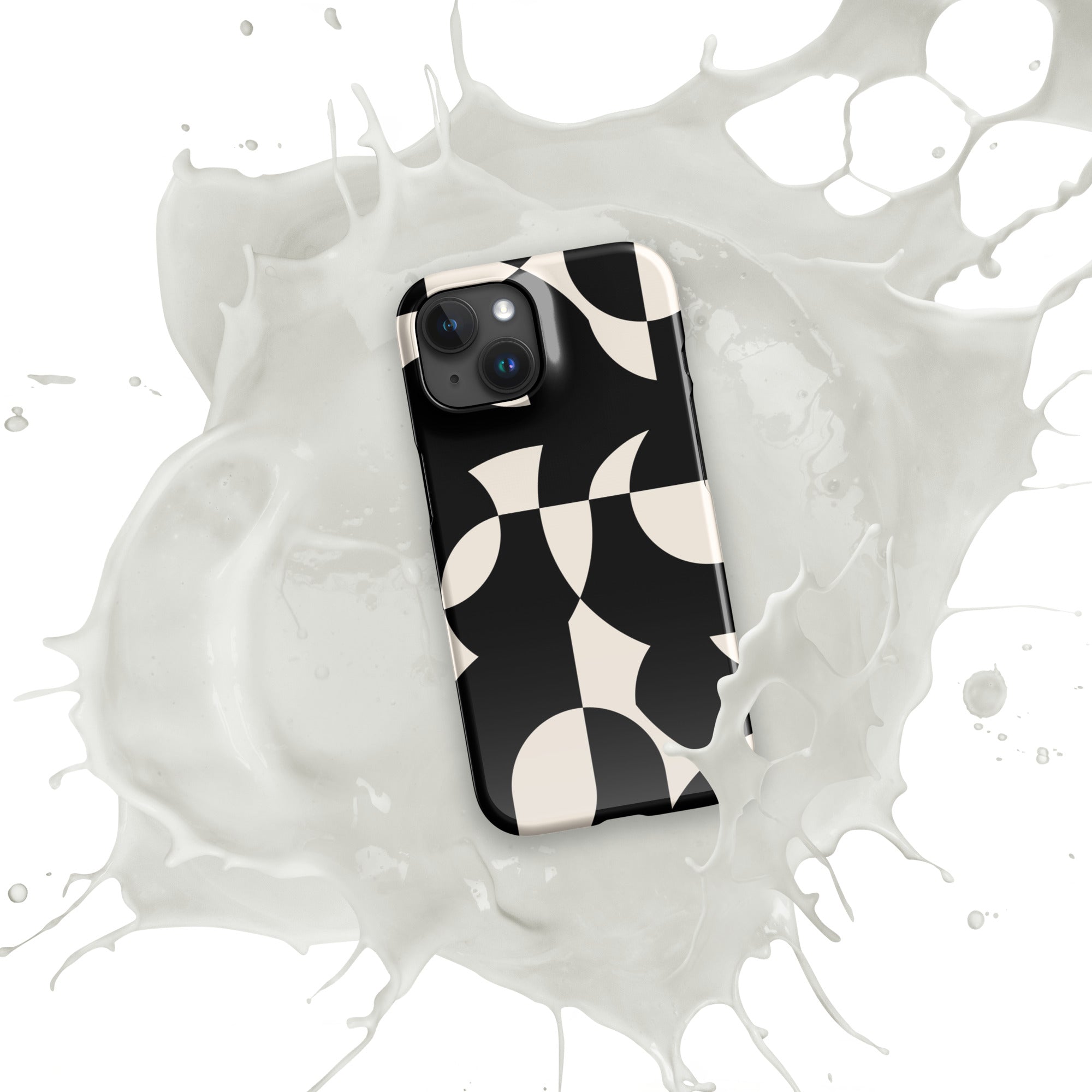 Snap case for iPhone® iPhone 15 Abstract Geometric Wall Design