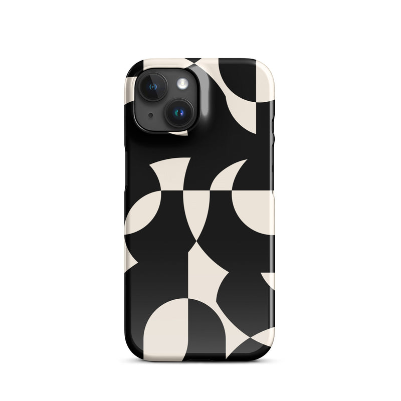 Snap case for iPhone® iPhone 15 Abstract Geometric Wall Design