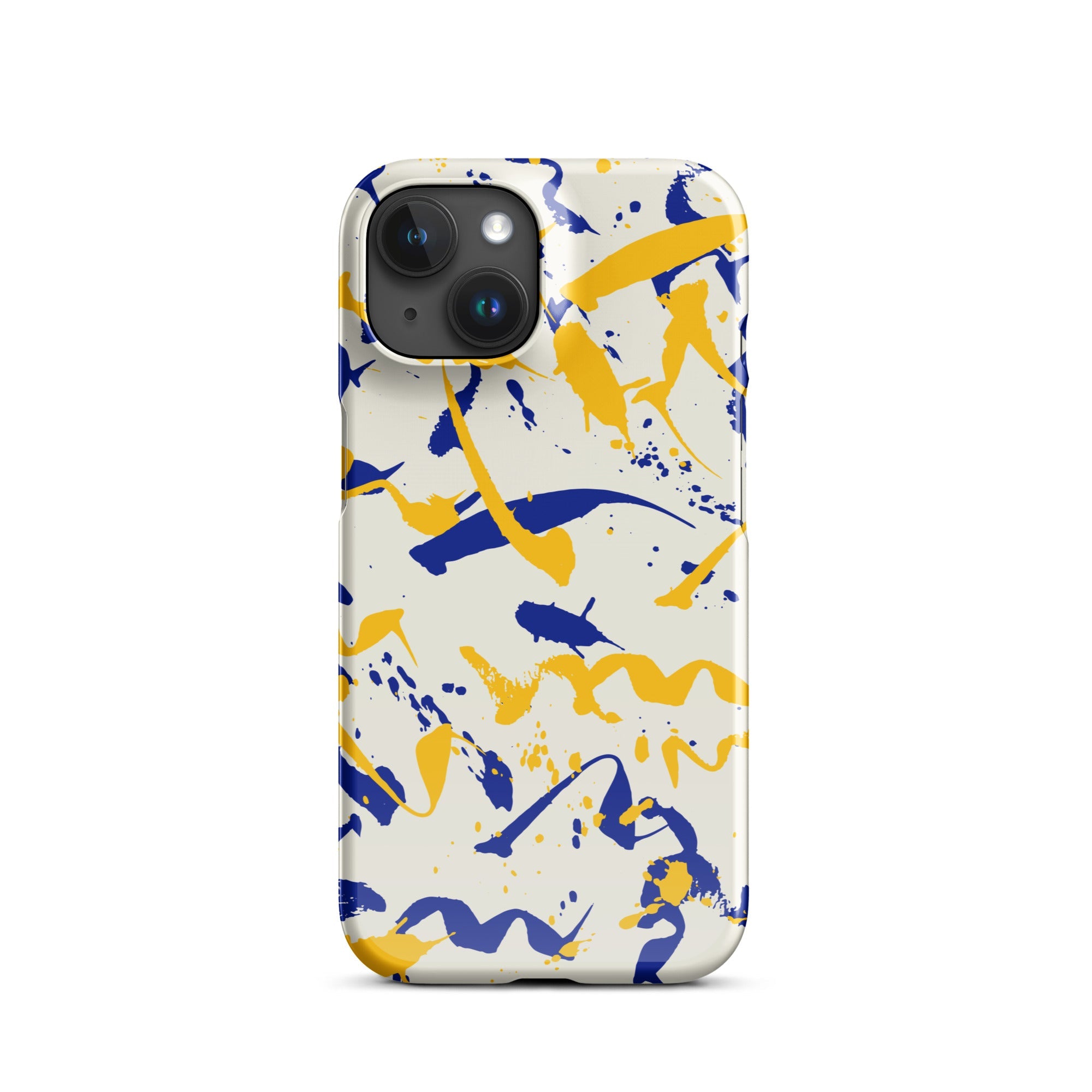 Snap case for iPhone® iPhone 15 Abstract Paint Texture Design