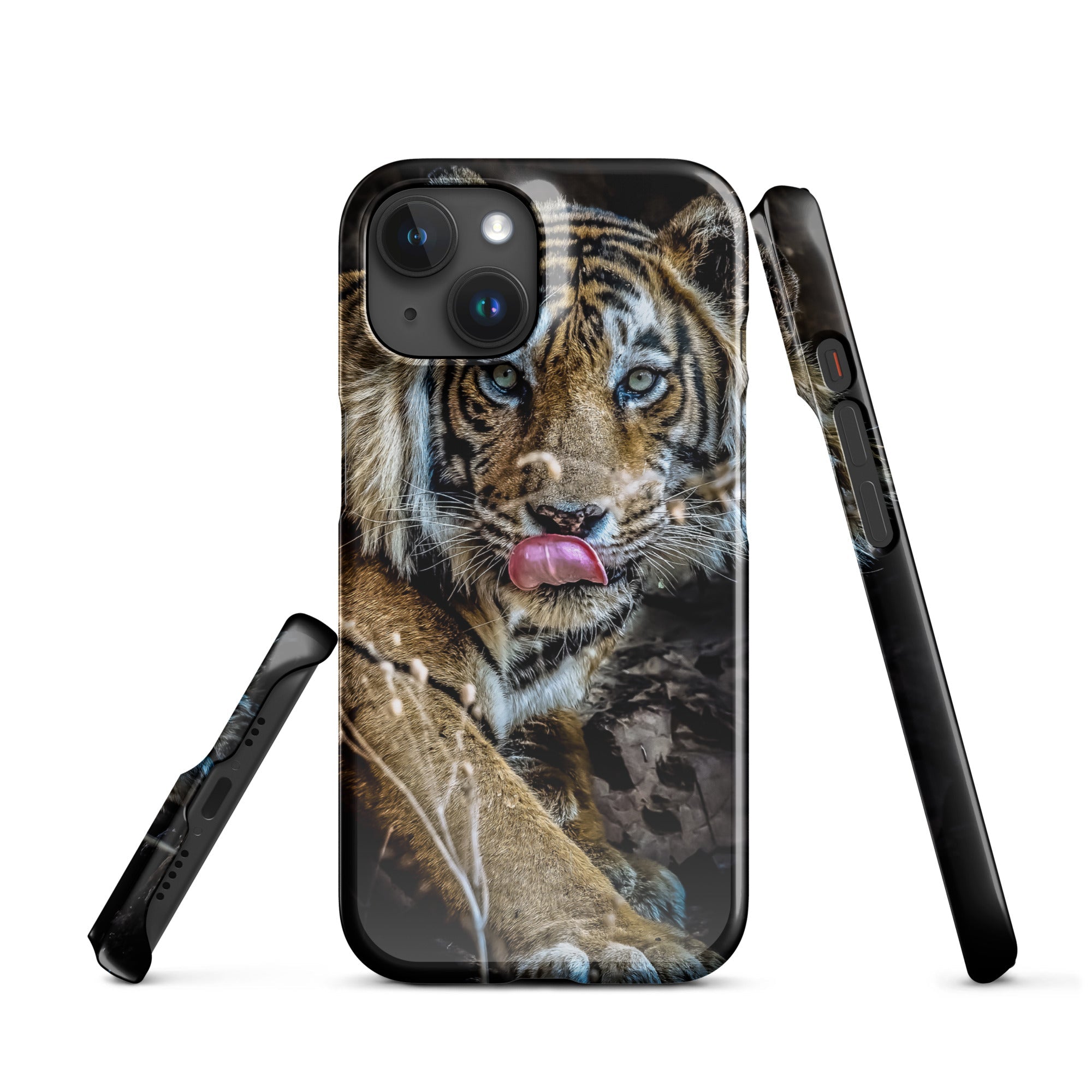 Snap case for iPhone® iPhone 15 Big Cat Art Design