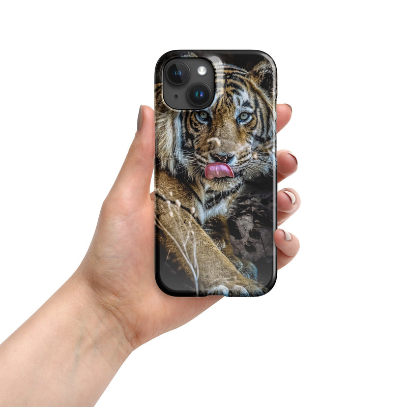 Snap case for iPhone® iPhone 15 Big Cat Art Design