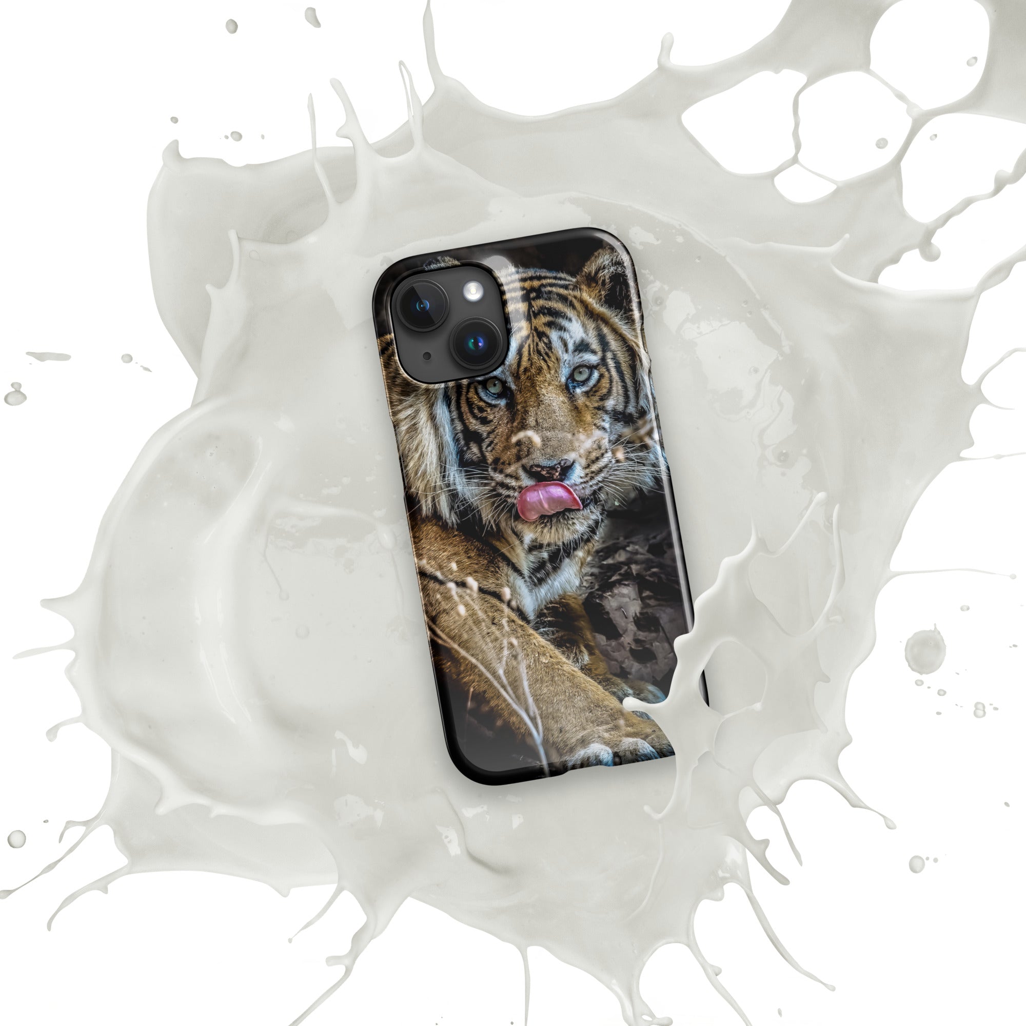 Snap case for iPhone® iPhone 15 Big Cat Art Design