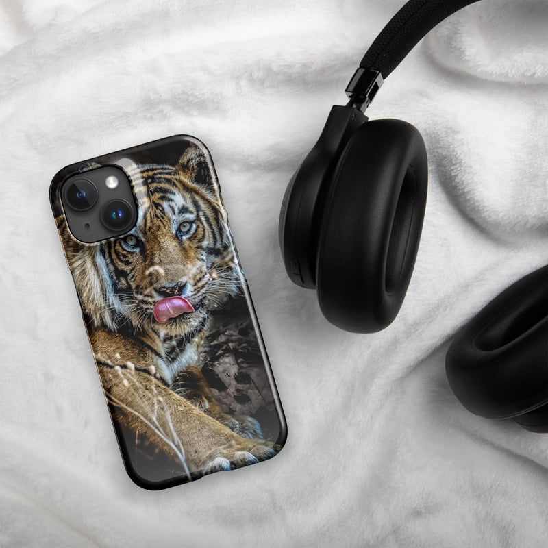 Snap case for iPhone® iPhone 15 Big Cat Art Design