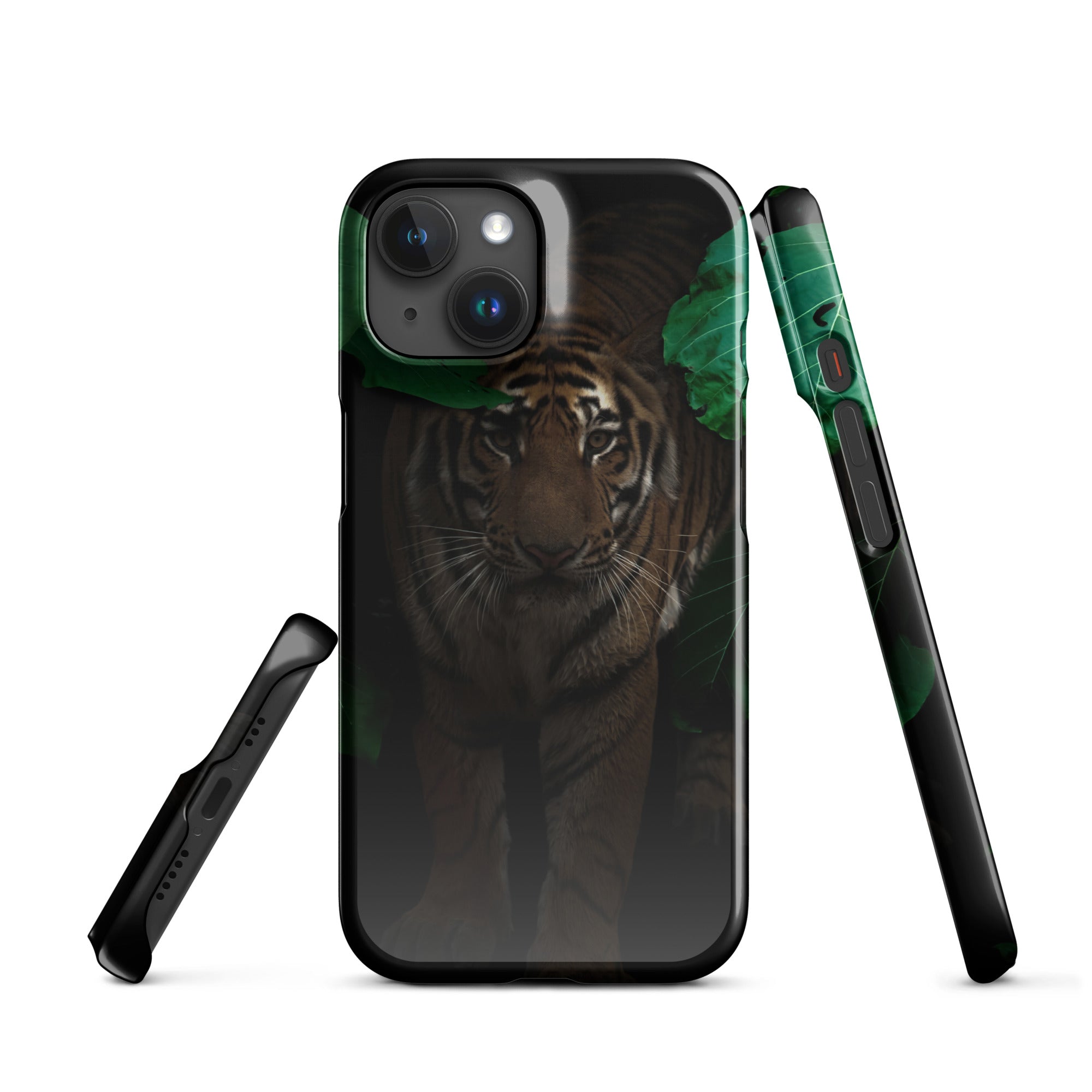 Snap case for iPhone® iPhone 15 Cat in Darkness Design