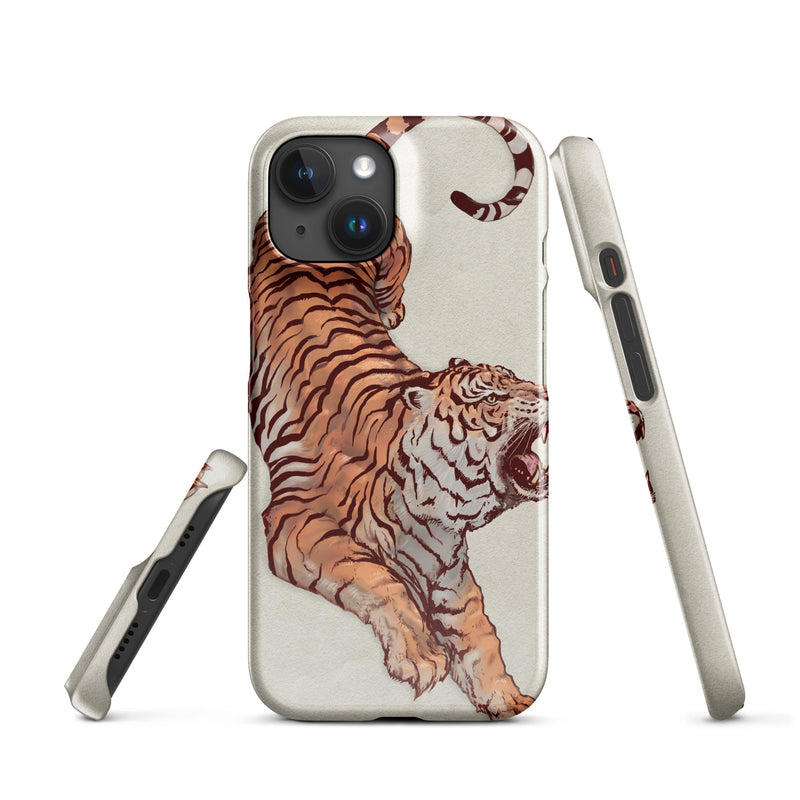 Snap case for iPhone® iPhone 15 Tiger Art Design