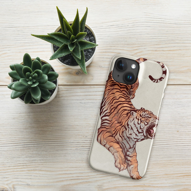 Snap case for iPhone® iPhone 15 Tiger Art Design