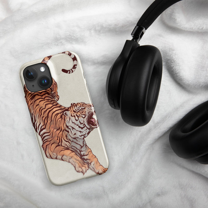 Snap case for iPhone® iPhone 15 Tiger Art Design