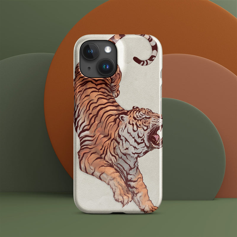 Snap case for iPhone® iPhone 15 Tiger Art Design