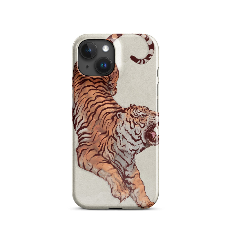 Snap case for iPhone® iPhone 15 Tiger Art Design