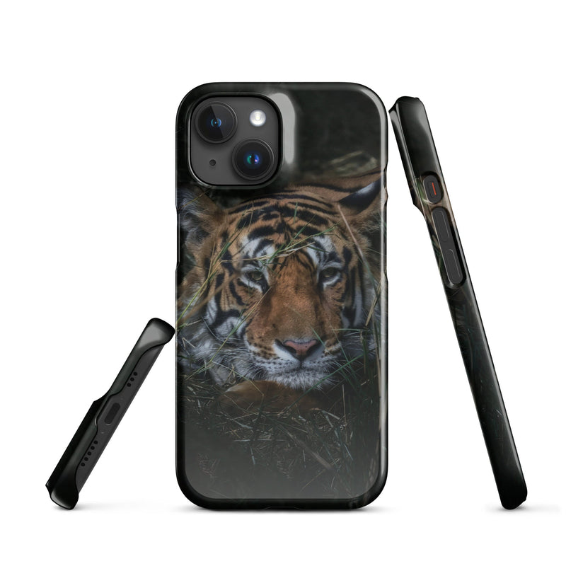 Snap case for iPhone® iPhone 15 Tiger At Rest Design