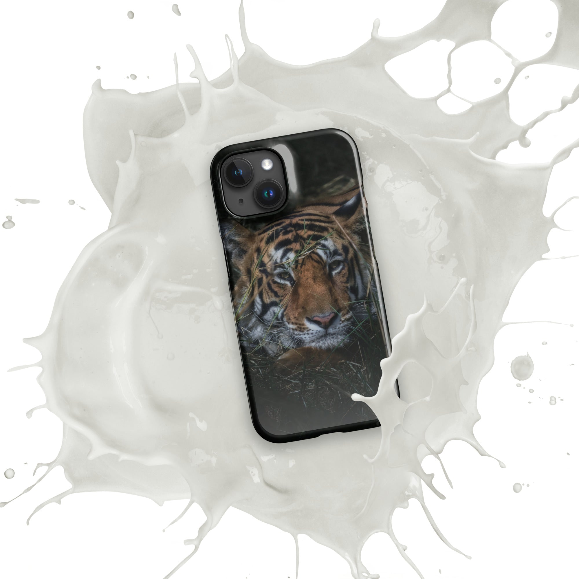 Snap case for iPhone® iPhone 15 Tiger At Rest Design