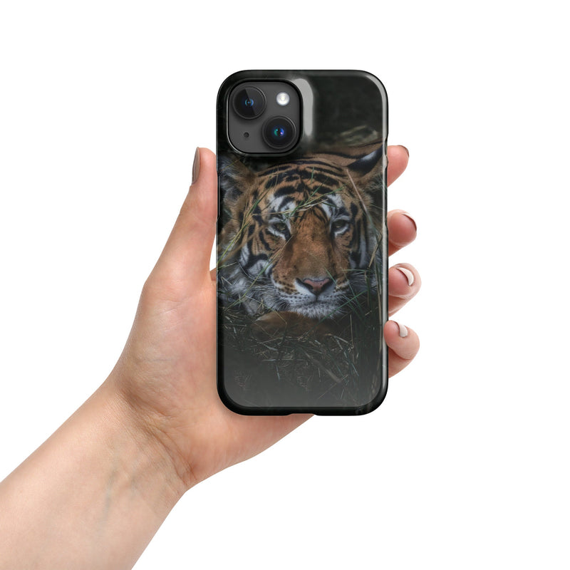 Snap case for iPhone® iPhone 15 Tiger At Rest Design