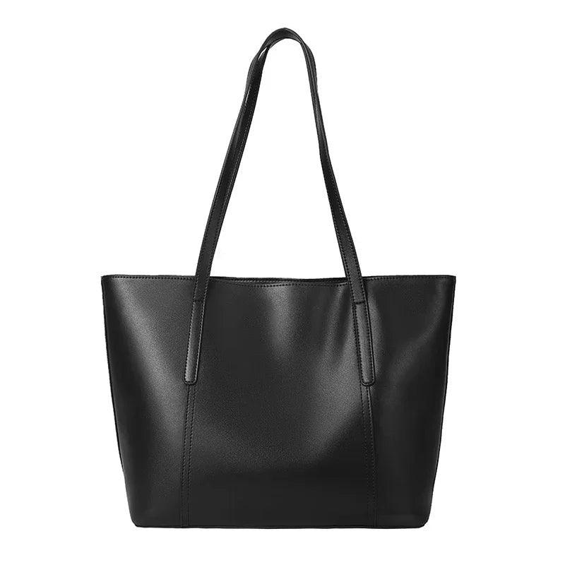 Sophisticated Foxer Split Leather Handbag for Women - Versatile Commuter Tote with Large Capacity