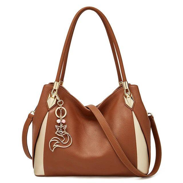 Sophisticated Foxer Women's Genuine Leather Cowhide Handbag - Versatile Crossbody & Shoulder Bag for Every Occasion