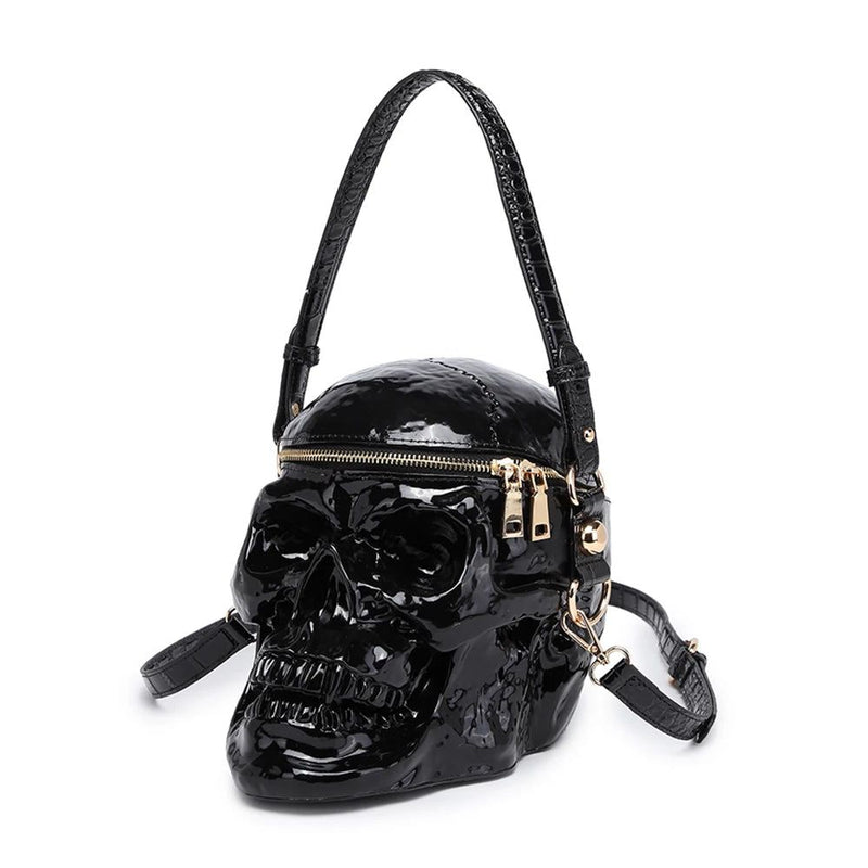 Steampunk 3D Skull Handbag for Women - Unique Barrel-Shaped Crossbody Satchel with Skeleton Design