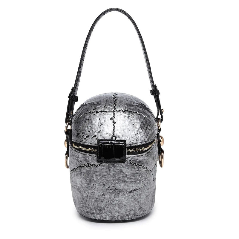 Steampunk 3D Skull Handbag for Women - Unique Barrel-Shaped Crossbody Satchel with Skeleton Design