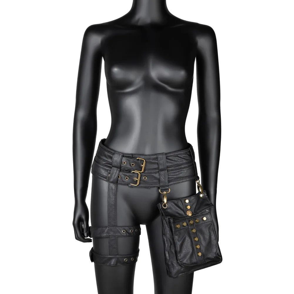 Steampunk Gothic Women's Fanny Pack - Versatile Waist and Leg Bag for Fashionable Adventures