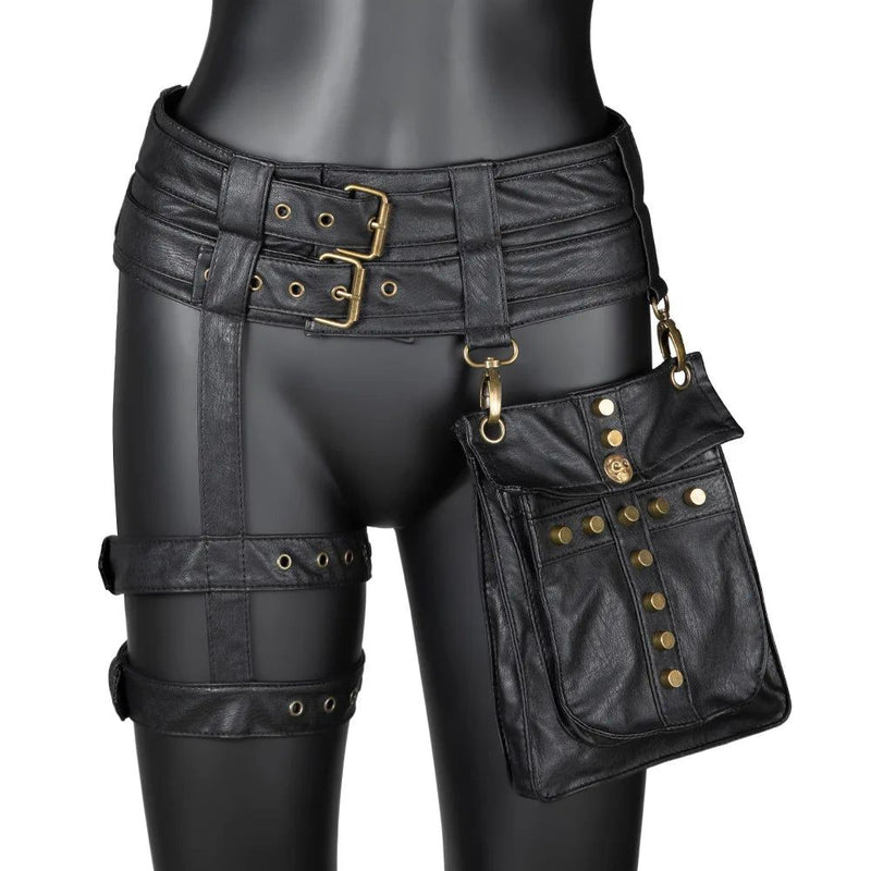 Steampunk Gothic Women's Fanny Pack - Versatile Waist and Leg Bag for Fashionable Adventures