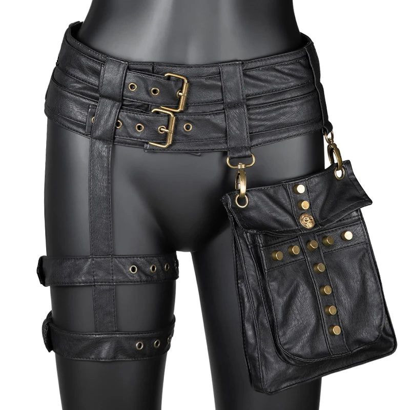 Steampunk Gothic Women's Fanny Pack - Versatile Waist and Leg Bag for Fashionable Adventures