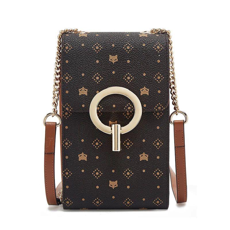 Stylish Foxer PU Leather Crossbody Phone Bag for Girls - High Quality Messenger with Flap Design