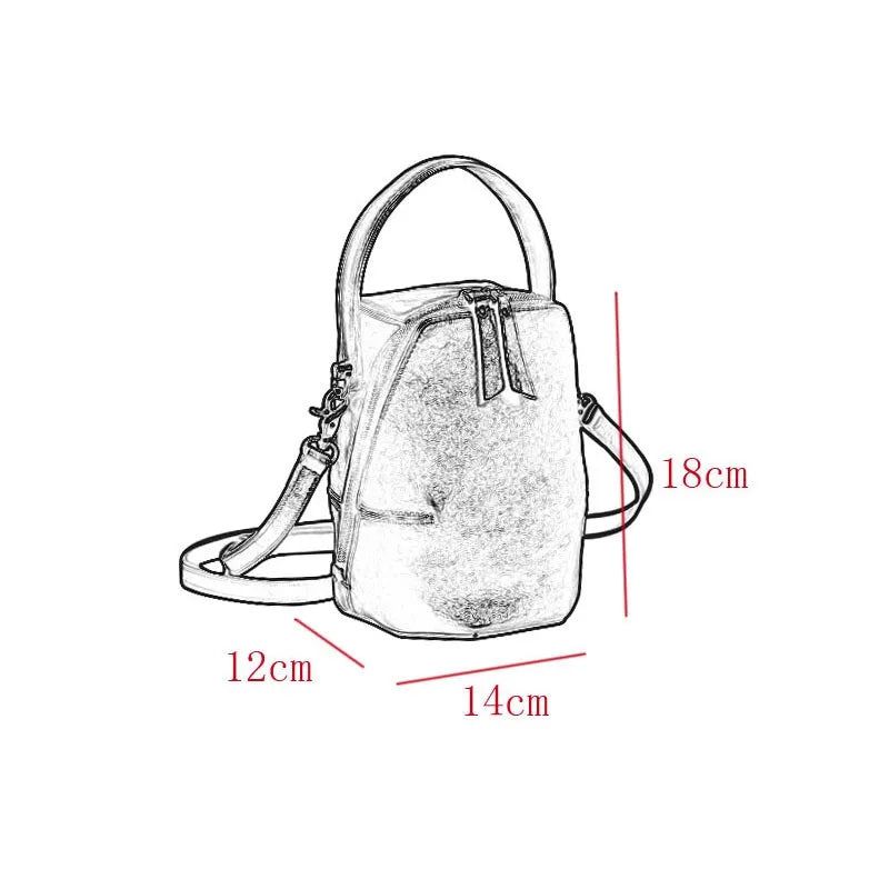 Stylish Retro Genuine Leather Women's Bucket Bag - Premium Soft Cowhide Shoulder Handbag