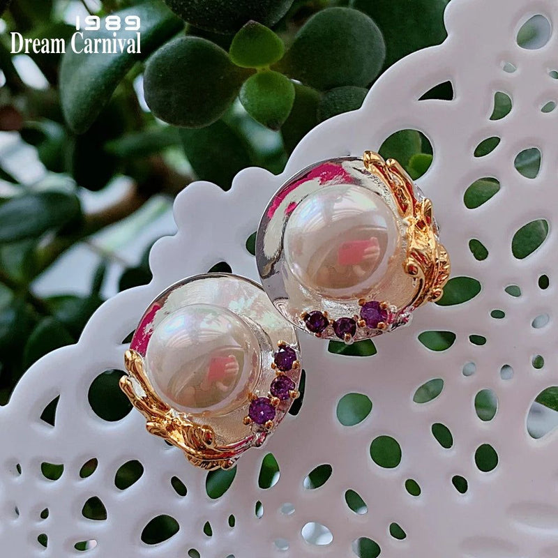 Stylish Simulated Pearl Earrings for Dressy Occasions - Unique Fashion Jewelry