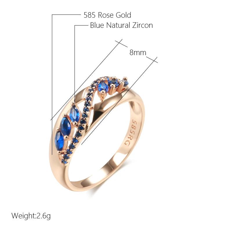 Tasteful Purple Zircon Cocktail Ring in Luxurious 585 Gold Plating - Unique Jewelry Accessory