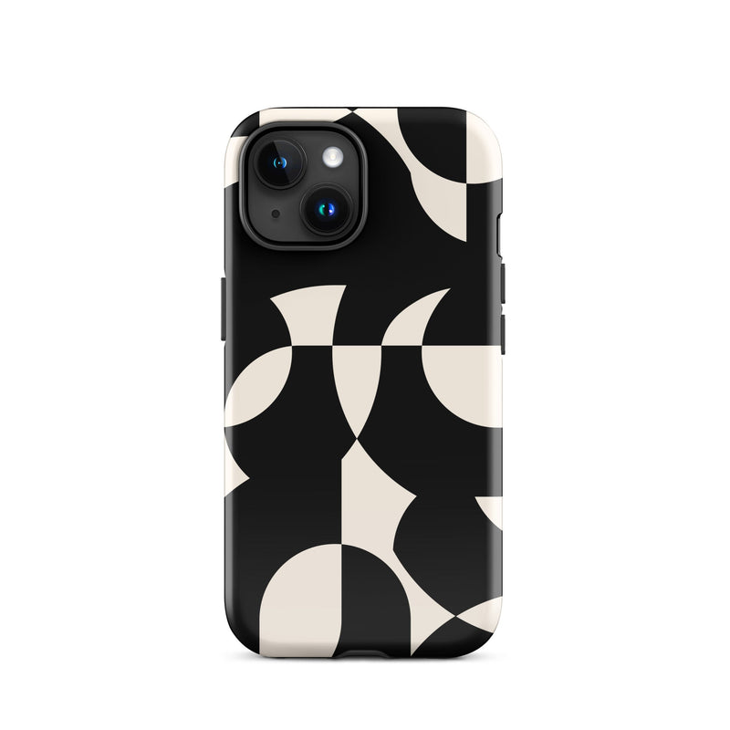 Tough Case for iPhone® iPhone 15 Abstract Geometric Wall Design