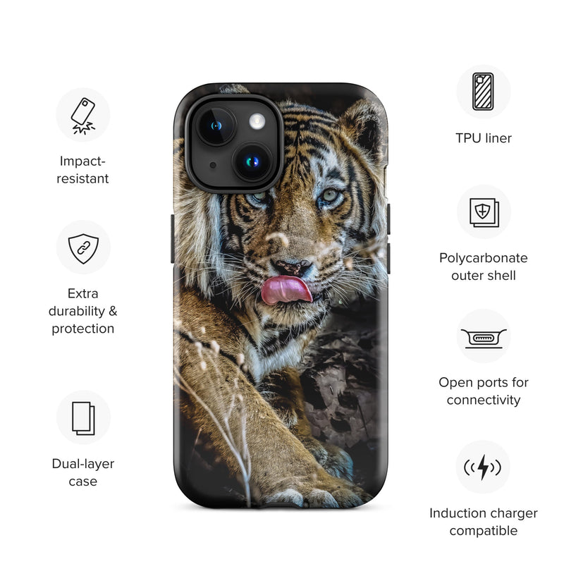 Tough Case for iPhone® iPhone 15 Big Cat Art Design