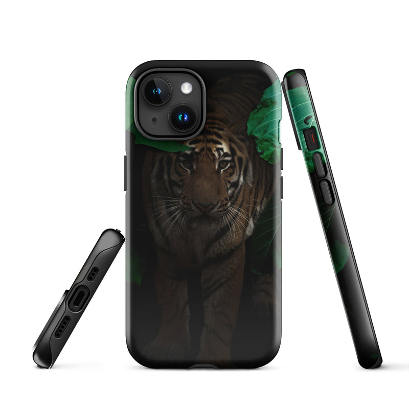 Tough Case for iPhone® iPhone 15 Cat in Darkness Design