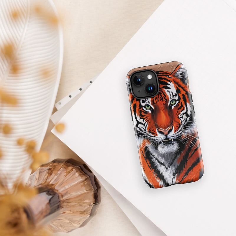 Tough Case for iPhone® iPhone 15 Tiger Painting Design