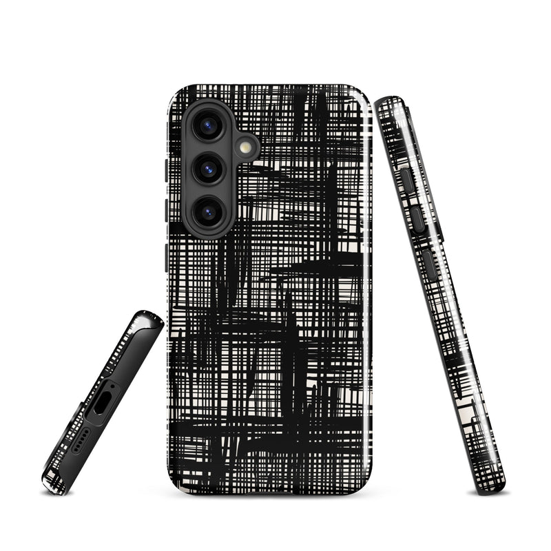 Tough case for Samsung® Galaxy S24 Abstract Hand Drawn Grid Design