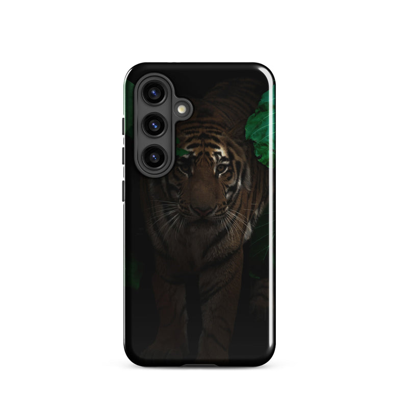 Tough case for Samsung® Galaxy S24 Cat in Darkness Design