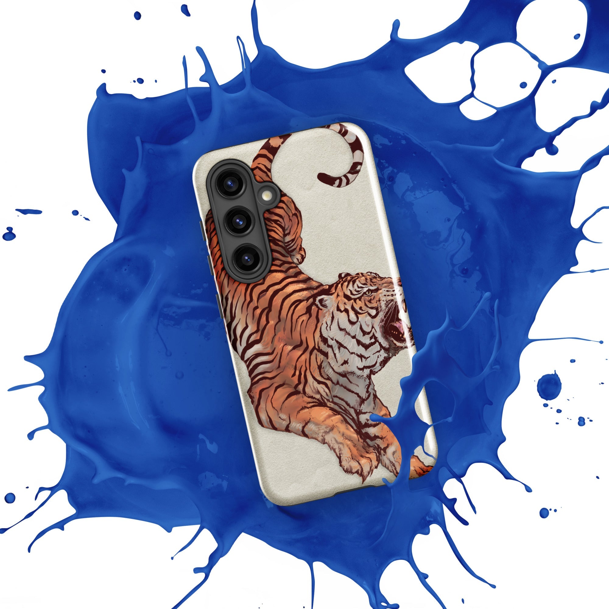 Tough case for Samsung® Galaxy S24 Tiger Art Design